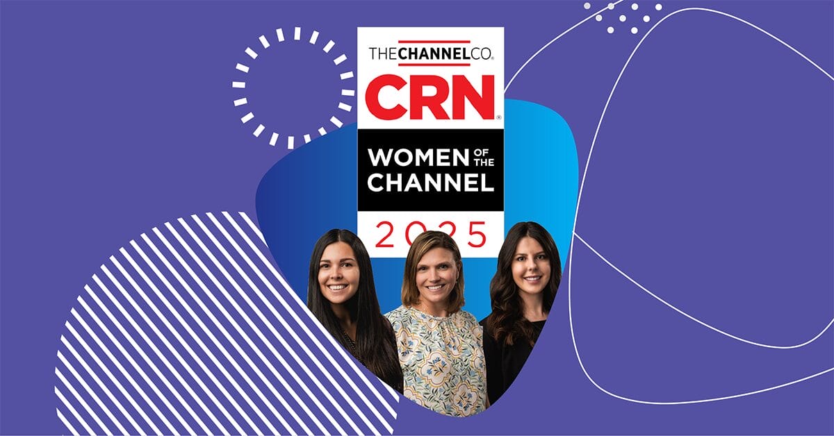 CRN Women of the Channel 2025 logo with Cortnie Talbot, Brittany DiCicco, and Heidi Vogt of Apex Digital Solutions.